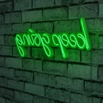 Decoratiune luminoasa LED, Keep Going, Benzi flexibile de neon, DC 12 V, Verde imagine