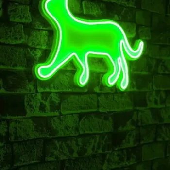 Decoratiune luminoasa LED, Kitty the Cat, Benzi flexibile de neon, DC 12 V, Verde imagine