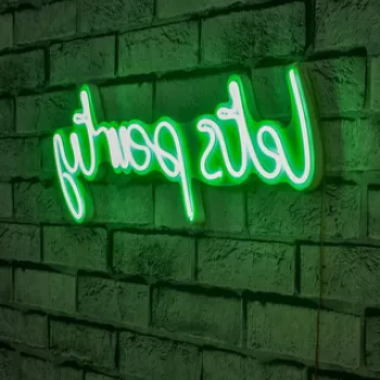 Decoratiune luminoasa LED, Lets Party, Benzi flexibile de neon, DC 12 V, Verde imagine
