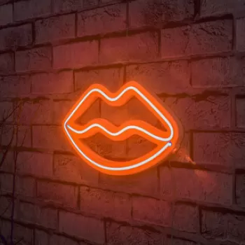 Decoratiune luminoasa LED, Lips, Benzi flexibile de neon, DC 12 V, Rosu imagine