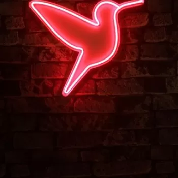 Decoratiune luminoasa LED, Little Bird, Benzi flexibile de neon, DC 12 V, Rosu imagine