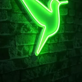 Decoratiune luminoasa LED, Little Bird, Benzi flexibile de neon, DC 12 V, Verde imagine