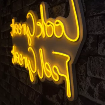 Decoratiune luminoasa LED, Look Great Feel Great, Benzi flexibile de neon, DC 12 V, Galben imagine