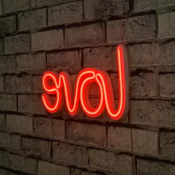 Decoratiune luminoasa LED, Love, Benzi flexibile de neon, DC 12 V, Rosu imagine