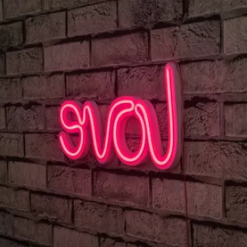 Decoratiune luminoasa LED, Love, Benzi flexibile de neon, DC 12 V, Roz imagine
