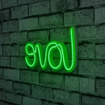 Decoratiune luminoasa LED, Love, Benzi flexibile de neon, DC 12 V, Verde imagine
