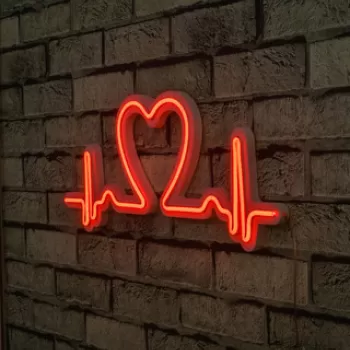 Decoratiune luminoasa LED, Love Rhythm, Benzi flexibile de neon, DC 12 V, Rosu imagine