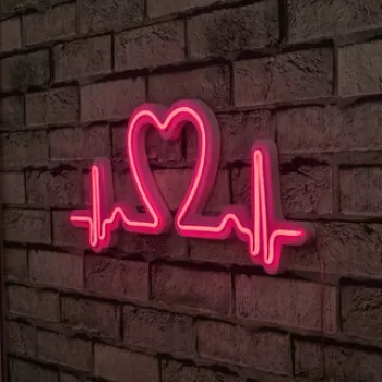 Decoratiune luminoasa LED, Love Rhythm, Benzi flexibile de neon, DC 12 V, Roz imagine