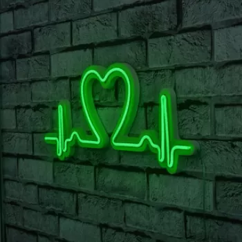 Decoratiune luminoasa LED, Love Rhythm, Benzi flexibile de neon, DC 12 V, Verde imagine