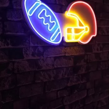 Decoratiune luminoasa LED, NFL Football Blue, Benzi flexibile de neon, DC 12 V, Multicolor imagine