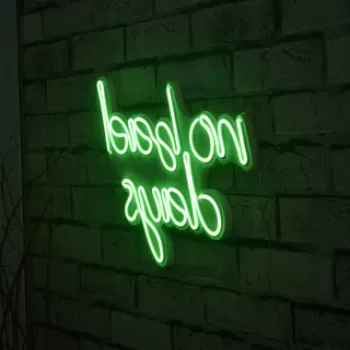 Decoratiune luminoasa LED, No Bad Days, Benzi flexibile de neon, DC 12 V, Verde imagine