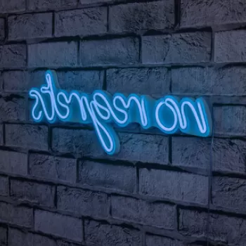Decoratiune luminoasa LED, No Regrets, Benzi flexibile de neon, DC 12 V, Albastru imagine