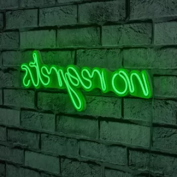 Decoratiune luminoasa LED, No Regrets, Benzi flexibile de neon, DC 12 V, Verde imagine