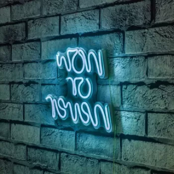 Decoratiune luminoasa LED, Now or Never, Benzi flexibile de neon, DC 12 V, Albastru imagine