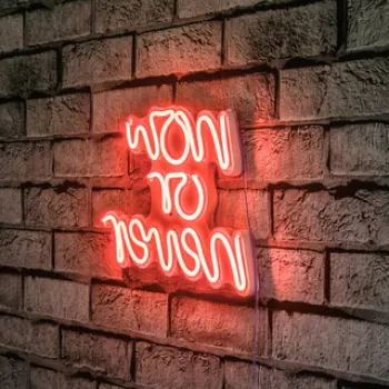 Decoratiune luminoasa LED, Now or Never, Benzi flexibile de neon, DC 12 V, Rosu imagine