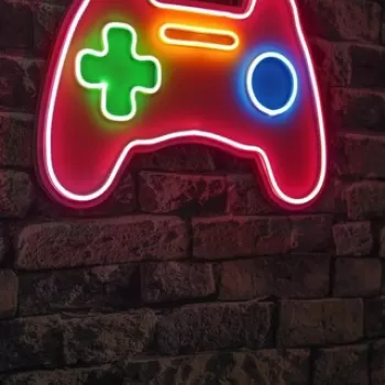 Decoratiune luminoasa LED, Play Station Gaming Controller, Benzi flexibile de neon, DC 12 V, Multicolor imagine