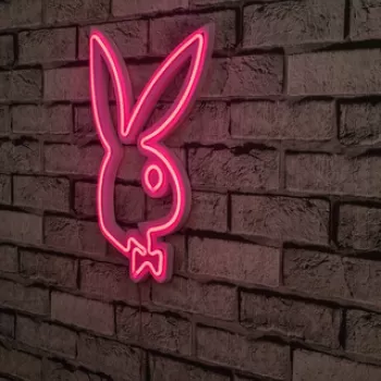 Decoratiune luminoasa LED, Playboy, Benzi flexibile de neon, DC 12 V, Roz imagine