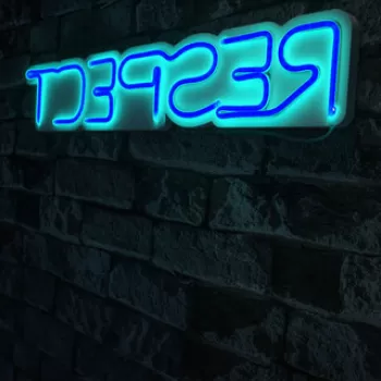 Decoratiune luminoasa LED, Respect, Benzi flexibile de neon, DC 12 V, Albastru imagine
