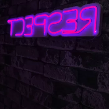 Decoratiune luminoasa LED, Respect, Benzi flexibile de neon, DC 12 V, Roz imagine