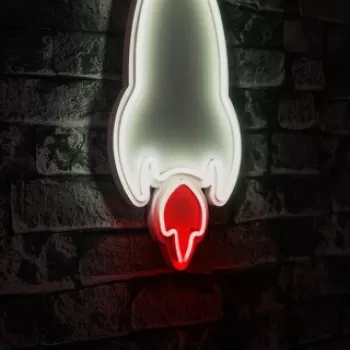 Decoratiune luminoasa LED, Rocket, Benzi flexibile de neon, DC 12 V, Alb rosu imagine
