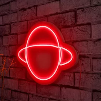 Decoratiune luminoasa LED, Saturn, Benzi flexibile de neon, DC 12 V, Rosu imagine