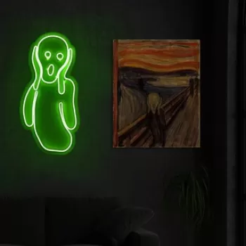 Decoratiune luminoasa LED, Scream, Benzi flexibile de neon, DC 12 V, Verde imagine
