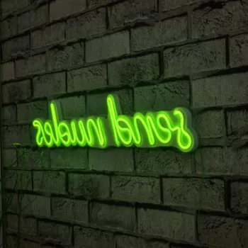 Decoratiune luminoasa LED, Send Nudes, Benzi flexibile de neon, DC 12 V, Verde imagine