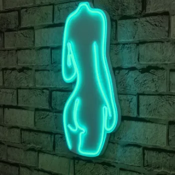 Decoratiune luminoasa LED, Sexy Woman, Benzi flexibile de neon, DC 12 V, Albastru imagine