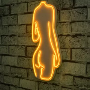 Decoratiune luminoasa LED, Sexy Woman, Benzi flexibile de neon, DC 12 V, Galben imagine