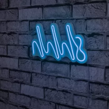 Decoratiune luminoasa LED, Shhh, Benzi flexibile de neon, DC 12 V, Albastru imagine