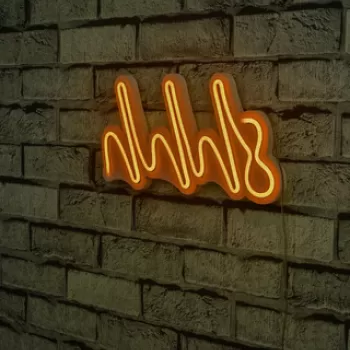 Decoratiune luminoasa LED, Shhh, Benzi flexibile de neon, DC 12 V, Galben imagine