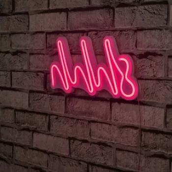 Decoratiune luminoasa LED, Shhh, Benzi flexibile de neon, DC 12 V, Roz imagine