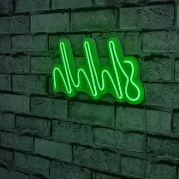 Decoratiune luminoasa LED, Shhh, Benzi flexibile de neon, DC 12 V, Verde imagine