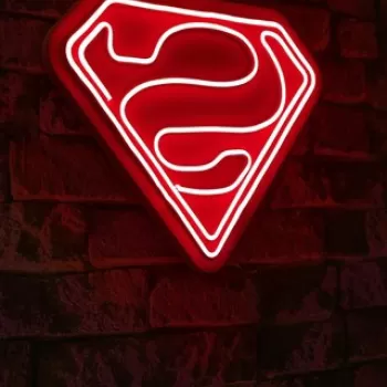 Decoratiune luminoasa LED, Superman, Benzi flexibile de neon, DC 12 V, Rosu imagine
