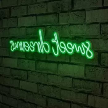 Decoratiune luminoasa LED, Sweet Dreams, Benzi flexibile de neon, DC 12 V, Verde imagine