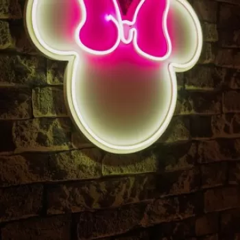 Decoratiune luminoasa LED, Sweet Mouse, Benzi flexibile de neon, DC 12 V, Alb / Roz imagine