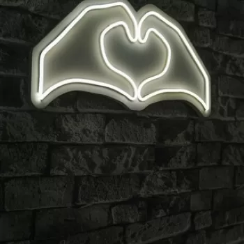 Decoratiune luminoasa LED, Sweetheart, Benzi flexibile de neon, DC 12 V, Alb imagine