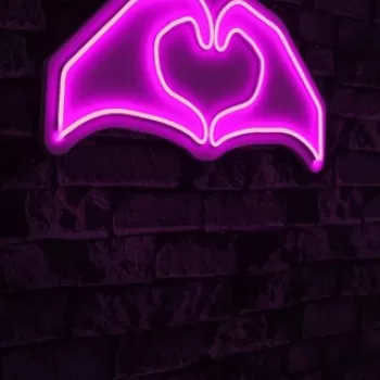 Decoratiune luminoasa LED, Sweetheart, Benzi flexibile de neon, DC 12 V, Roz imagine