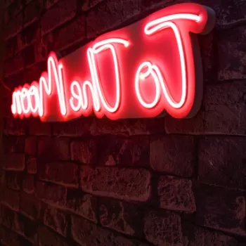 Decoratiune luminoasa LED, To the Moon, Benzi flexibile de neon, DC 12 V, Rosu imagine
