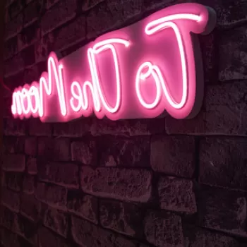 Decoratiune luminoasa LED, To the Moon, Benzi flexibile de neon, DC 12 V, Roz imagine