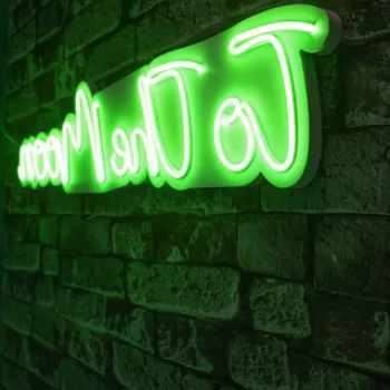 Decoratiune luminoasa LED, To the Moon, Benzi flexibile de neon, DC 12 V, Verde imagine