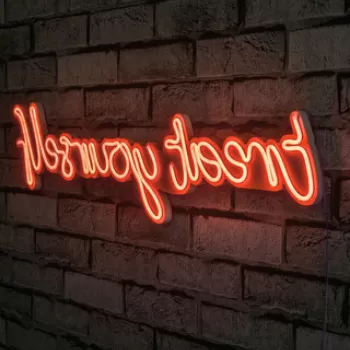Decoratiune luminoasa LED, Treat Yourself, Benzi flexibile de neon, DC 12 V, Rosu imagine