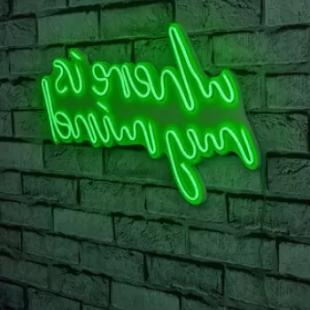 Decoratiune luminoasa LED, Where Is My Mind, Benzi flexibile de neon, DC 12 V, Verde imagine