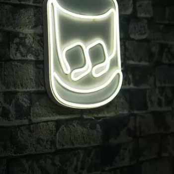 Decoratiune luminoasa LED, Whiskey Old Fashioned, Benzi flexibile de neon, DC 12 V, Alb imagine