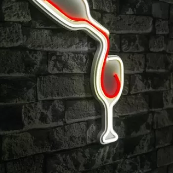 Decoratiune luminoasa LED, Wine, Benzi flexibile de neon, DC 12 V, Alb rosu imagine