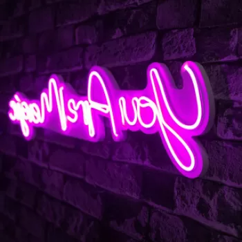 Decoratiune luminoasa LED, You are Magic, Benzi flexibile de neon, DC 12 V, Roz imagine