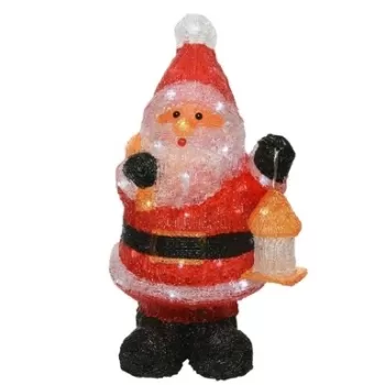 Decoratiune luminoasa pentru exterior Santa, Lumineo, 40 LED-uri, 24x20x46 cm, multicolor imagine
