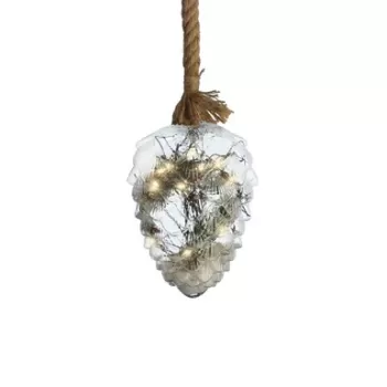 Decoratiune luminoasa Pinecone, Lumineo, 15x21 cm, sticla imagine
