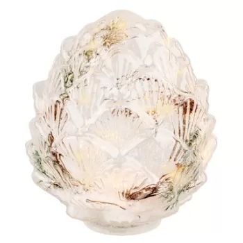 Decoratiune luminoasa Pinecone, Lumineo, 17x19 cm, sticla imagine