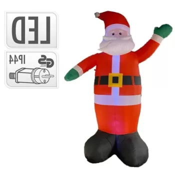 Decoratiune luminoasa Santa, H400 cm, terilena, multicolor imagine